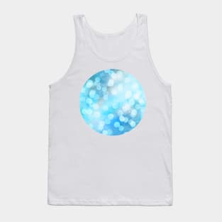 Turquoise Snowstorm - Abstract Watercolor Dots Tank Top